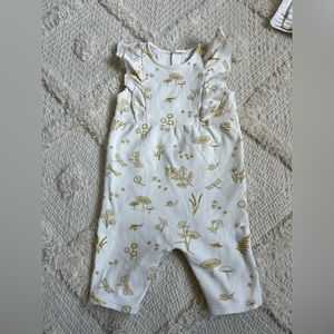 Pehr Sleeveless Flutter Romper - Botanica